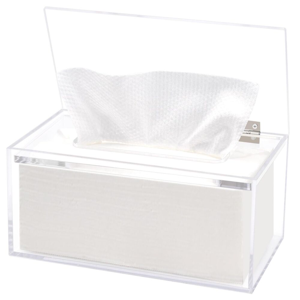 Clear Acrylic Refillable Wipes Container Dispenser Face Towel Tissue Holder